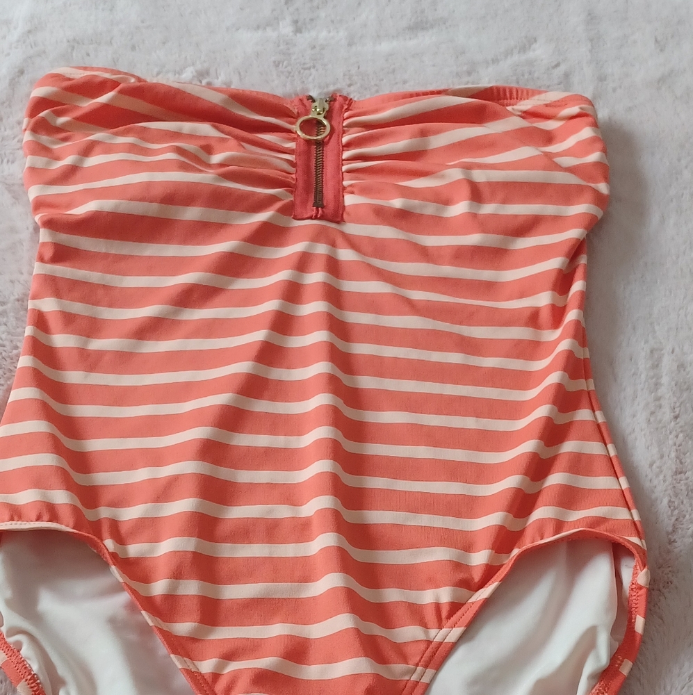 Michael Kors strapless one piece swimsuit